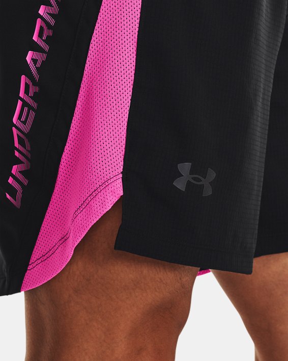Men's UA Launch 7'' Graphic Shorts in Black image number 3